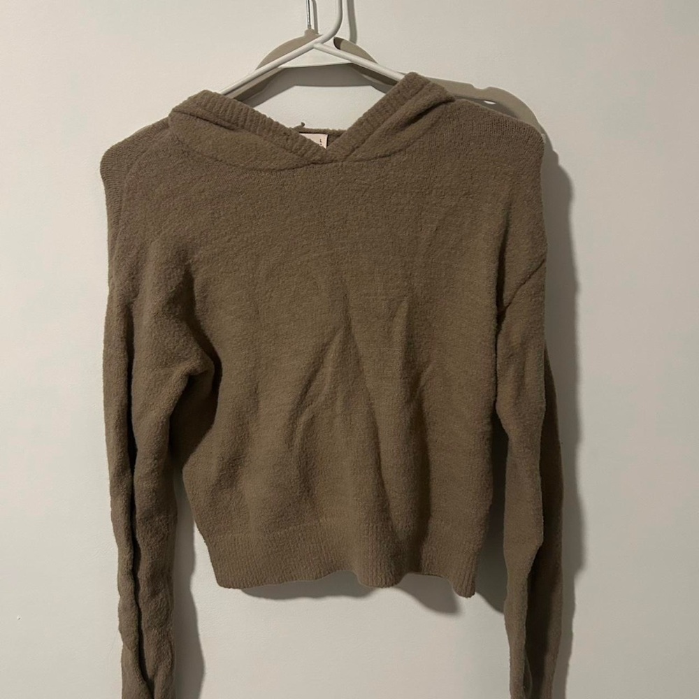 SO Cozy Hooded Pullover in Taupe